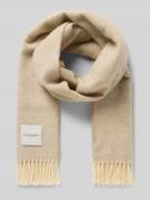 Sjaal van wol met franjes