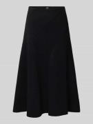Rok in A-lijn van gekookte scheerwol, model 'VICENA'
