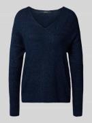 Regular fit gebreide pullover met V-hals, model 'CREWLEFILE'