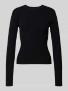 Slim fit gebreide pullover van viscosemix, model 'MIRA'