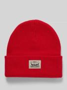 Beanie met labeldetail