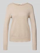 Gebreide pullover met boothals