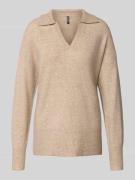 Regular fit gebreide pullover met wol, model 'MALOU'