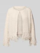 Gebreid jack van kasjmiermix met franjes