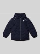 Gewatteerd jack met labeldetails