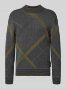 Regular fit gebreide pullover van een mix van katoen en wol
