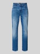 Straight fit jeans van katoenmix, model 'BO RIVER'