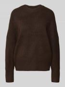 Relaxed fit gebreide pullover met wol, model 'Gillian'
