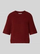 Gebreid shirt met wol, model 'Milania'