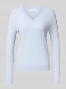 Gebreide pullover met V-hals