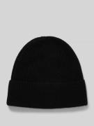 Gebreide muts van kasjmier met brede omslag