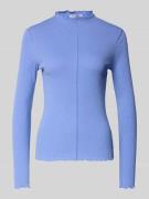 Slim fit shirt met lange mouwen van katoenmix