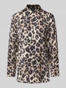 Regular fit blouse met lange mouwen van pure viscose