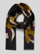 Wollen sjaal met all-over bloemenprint, model 'Blätter'