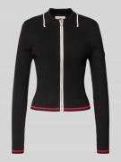 Slim fit gebreid jack met tweewegsritssluiting, model 'SIMONTE'