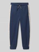 Regular fit sweatpants van katoenmix