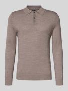 Slim fit gebreide pullover van wolmix