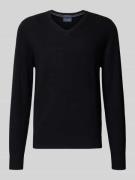 Gebreide pullover van een mix van wol en kasjmier met V-hals