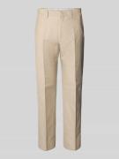 Pantalon van scheerwolmix met persplooien en steekzakken