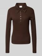 Shirt met lange mouwen en polokraag, model 'drew'