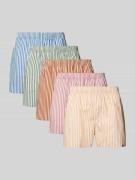 Boxershort met elastische band in een set van 5 stuks