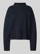 Gebreide pullover met geribde opstaande kraag