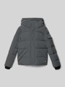 Regular fit gewatteerd jack met logo-applicatie, model 'Camden'