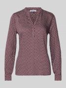 Slim fit blouse met V-hals