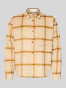 Regular fit flanellen overhemd met viscose