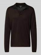 Regular fit poloshirt met V-hals, model 'BOLLO'