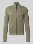 Gebreid vest met opstaande kraag