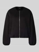 Comfort fit sweatjack met extra brede schouders