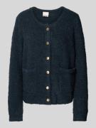 Regular fit gebreid jack met wol, model 'VALMAI'