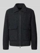 Regular fit overhemdjack van wolmix