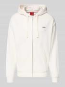 Relaxed fit sweatjack van puur katoen, model 'DAPOZIP'