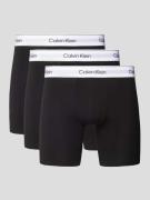 Boxershort met elastische band met label in een set van 3 stuks