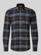 Tailored fit vrijetijdsoverhemd van puur katoen