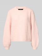 Relaxed fit gebreide pullover met wol, model 'CARMEN'