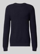 Regular fit gebreide pullover van katoenmix