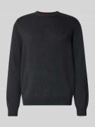Regular fit gebreide pullover van een mix van katoen en wol