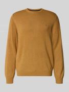 Regular fit gebreide pullover van een mix van katoen en wol