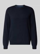 Regular fit gebreide pullover van een mix van katoen en wol
