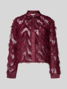 Regular fit overhemdblouse in semi-transparante look, model 'MYLINE'