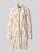 Relaxed fit cardigan met all-over statementprint