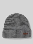 Beanie met labeldetail, model 'WILBERT'