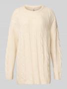 Regular fit gebreide pullover met structuurmotief, model 'JEANETTE'