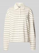 Shirt met lange mouwen en polokraag, model 'Anna'