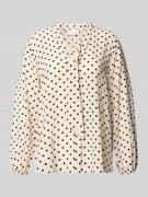 Strikblouse met extra brede schouders