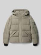 Regular fit gewatteerd jack met logo-applicatie, model 'Camden'