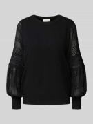 Gebreide pullover met ribboorden